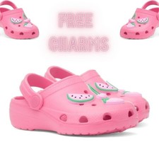 Girls Clogs Pink Fruit Slip On