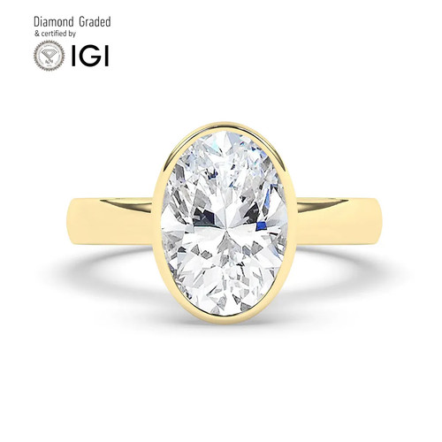 Oval diamond engagement ring - diamond,