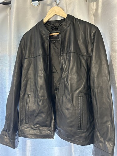 Men genuine leather jacket - genuine,