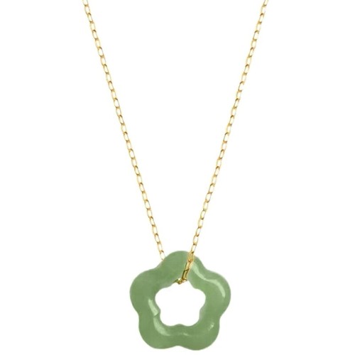 Natural jade necklace hollow - necklace,