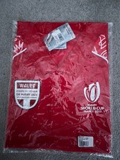 Men's Wales Rugby World Cup 2023 Official Polo Shirt (Red) - Brand New with tags