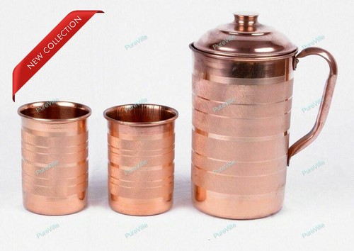 Indian pure copper water jug - indian,