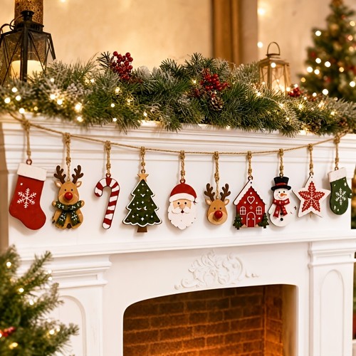 Pcs christmas wooden - 11,