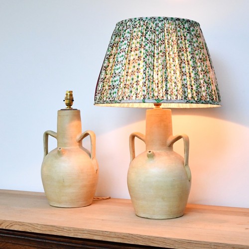 Pair vintage pottery - of,