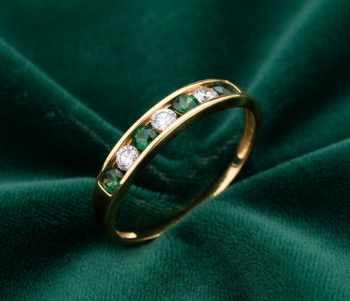 18ct gold emerald - gold, eternity