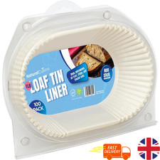 100x 1lb Loaf Tin Liners Non-Stick Greaseproof Paper 21x12x6.5cm Air Fryer Safe