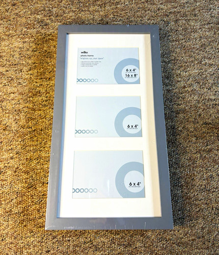 Wilko grey triple photo frame - triple,
