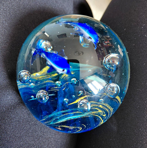 Blue clear art glass - clear,