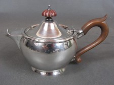 Antique unusual old Sheffield plate silver plated small bachelors teapot
