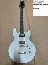 DBZ Imperial AB (Abalone Binding) Electric Guitar - White