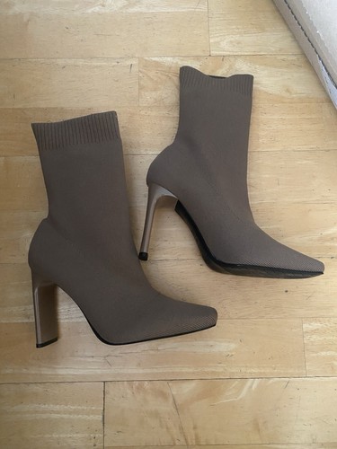 Zara sock boots brown - zara,