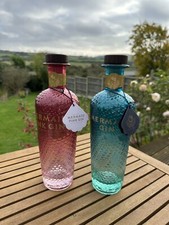 ?Mermaid Distillery Pink And Blue Gin Bottles Empty?