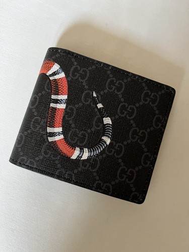Gucci black snake leather - gg,