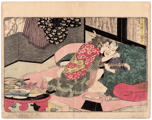 Shamisen playing with - playing,