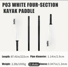 White Black Kayak Paddle 4
