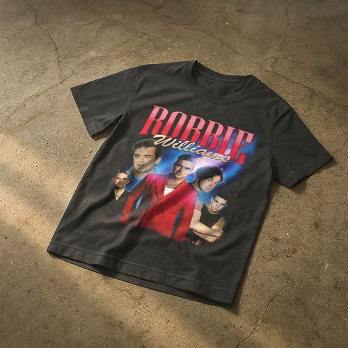 Robbie williams shirt black - t,