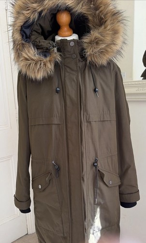 Whistles khaki fur trimmed - fur,
