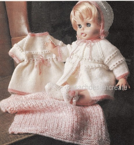 Knitting pattern doll - pattern,, doll's