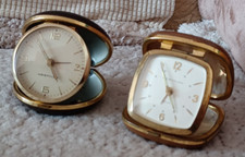2 x Vintage  Travel Alarm Clocks by Westclox for Spare / Repairs