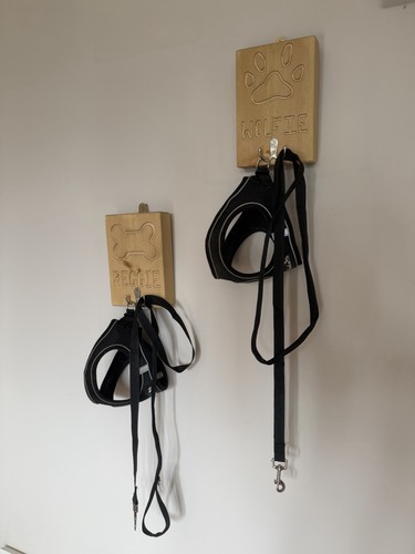 Personalised dog lead hooks - personalised,