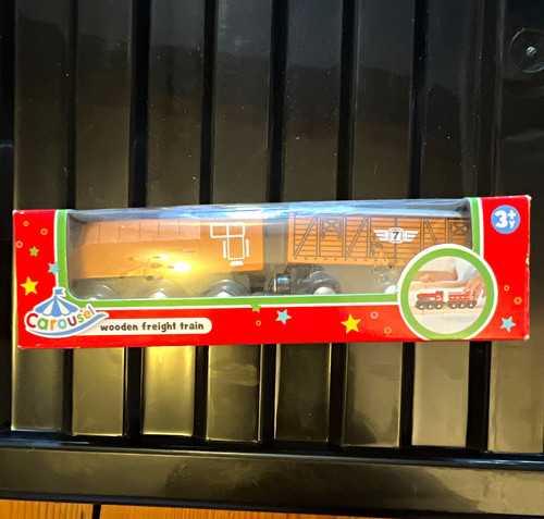 Carousel wooden freight train - freight,