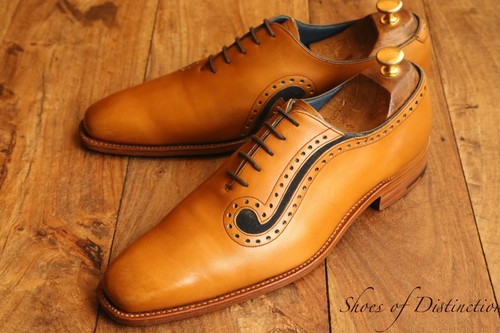 Barker blue suede tan leather - barker,
