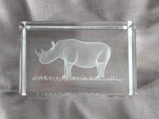 3D Laser Engraved Rhino in