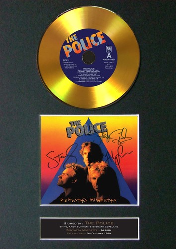 Gold disc the police - gold, zenyatta
