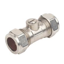 Compression Isolating Valve, Chrome Plated Compression Stop Valve 15mm