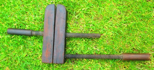 Antique wooden screw arm - wooden,