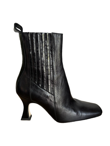 Miista black leather - black,