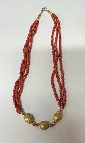 Coral red multi strand - coral, multi-strand