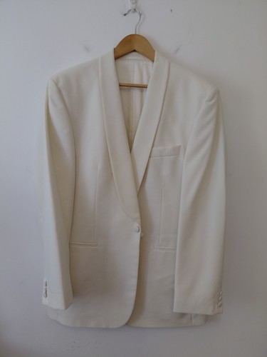 Vintage cream tuxedo blazer - tuxedo, 42