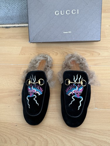 Gucci princetown black dragon - gucci,