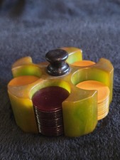 Vtg Chartreuse Marbled Yellow
