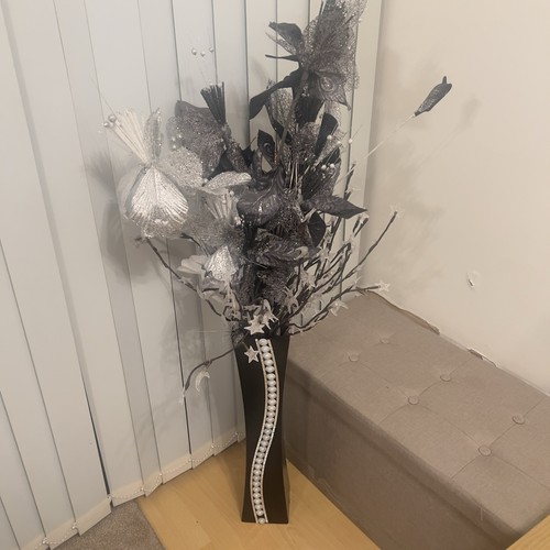 Bespoke tall black floor vase - bespoke,
