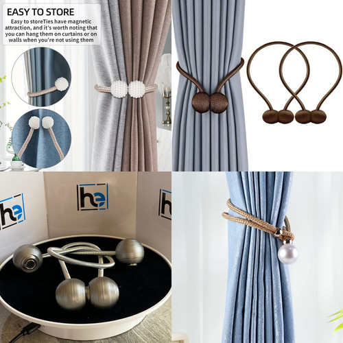 Magnetic curtain tie backs - curtain,