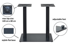Black cast iron flat - flat, table