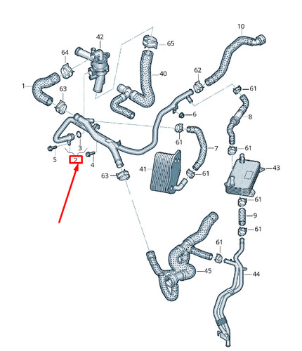 Audi rs3 engine coolant pipe - rs3,