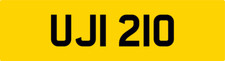 DATELESS NEAT DIGIT PERSONALISED PRIVATE CAR REGISTRATION NUMBER PLATE UJI 210
