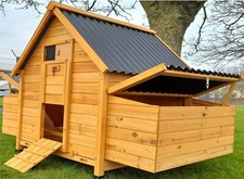 ECO1000-2N LARGE CHICKEN COOP HEN HOUSE POULTRY ARK RABBIT HUTCH RUN PLASTIC 