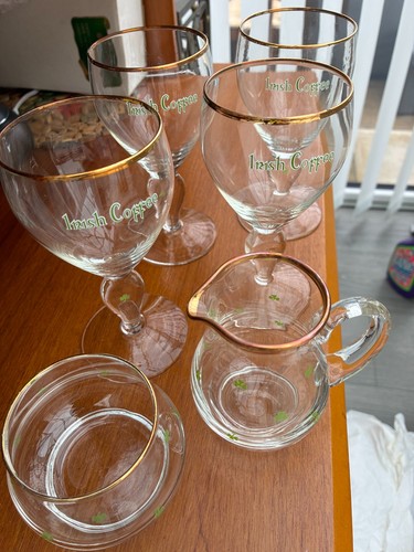 Vintage irish coffee set - coffee, gold