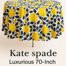 Discounted branded luxurious round branded tablecloth