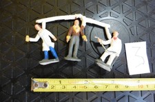 CORGI PAINTED GARAGE FIGURES 1/43 SCALE PETROL FILLER, MECHANIC & REPORTER