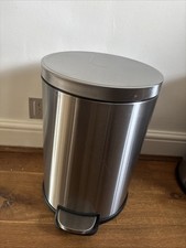 Calitek Stainless Steel Office Bathroom Rubbish Pedal Waste Bin 5 Litre Capacity