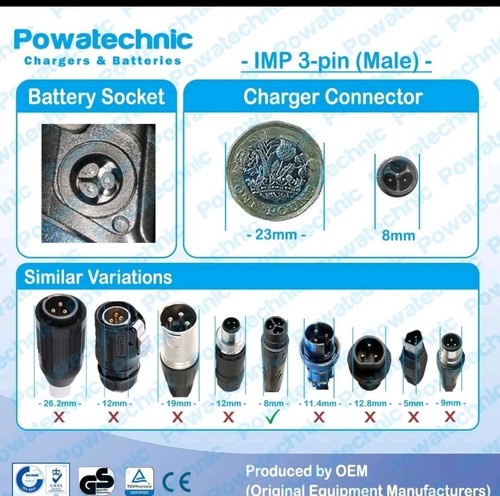 42v imp pin charger - 42v, for