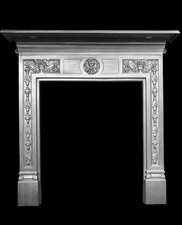 LARGE VICTORIAN EDWARDIAN STYLE CAST IRON FIREPLACE / FIRE / WOODBURNER SURROUND