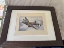 Keith Woodcock Print of Lancaster Bomber Framed & Glazed - 38cm x 48cm