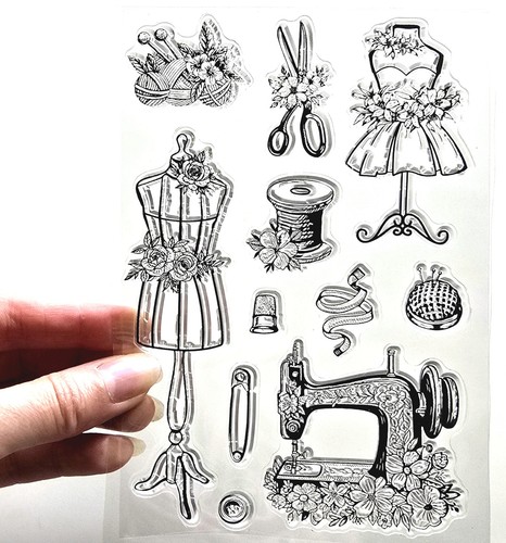 Clear stamps floral dressmaker - clear,