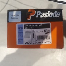 Paslode F16 1.6mm x 63mm Galvanised Angled Brad Nails 300274 -gas expires Aug 25